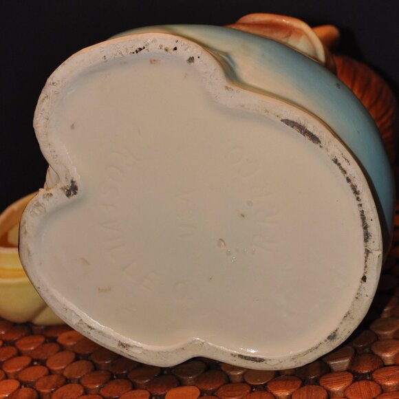 Vintage 1950s Roseville Robinson Ransbottom Jocko Monkey Bananas Cookie Jar 12" - Picture 7 of 8